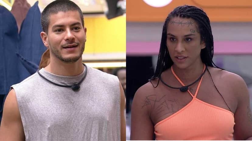 BBB22: Arthur Aguiar e Linn da Quebrada são os favoritos ao prêmio (Foto: Reprodução/Montagem) BBB22: Arthur Aguiar e Linn da Quebrada são os favoritos ao prêmio (Foto: Reprodução/Montagem)