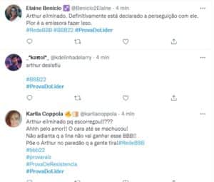 Artur Aguiar se machucou e foi desclassificado da prova do líder do BBB22; web se revoltou (Foto: Reprodução / Twitter) Artur Aguiar se machucou e foi desclassificado da prova do líder do BBB22; web se revoltou (Foto: Reprodução / Twitter)