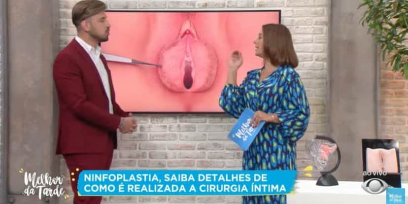 Catia Fonseca falou sobre cirurgia íntima no "Melhor da Tarde" (Foto: Reprodução/Band) Catia Fonseca falou sobre cirurgia íntima no "Melhor da Tarde" (Foto: Reprodução/Band)