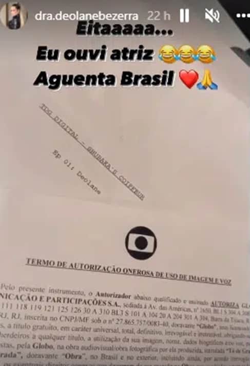 O contrato de Deolane Bezerra com a Globo O contrato de Deolane Bezerra com a Globo