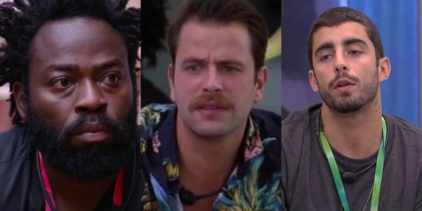 Douglas, Gustavo e Scooby estão no paredão do BBB22 (Foto: Reprodução) Douglas, Gustavo e Scooby estão no paredão do BBB22 (Foto: Reprodução)
