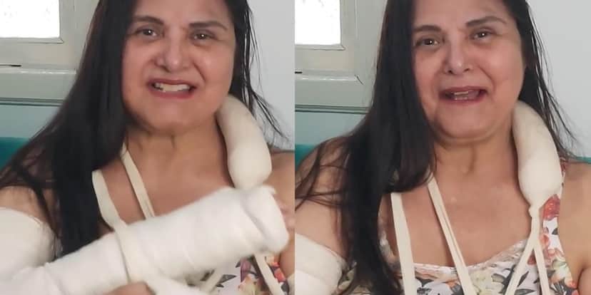 Elizângela quebrou os braços em outubro de 2021 (Foto: Reprodução/Instagram) Elizângela quebrou os braços em outubro de 2021 (Foto: Reprodução/Instagram)