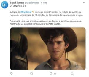 Audiência de "Pantanal" atendeu as expectativas da emissora (Foto: Reprodução / Twitter) Audiência de "Pantanal" atendeu as expectativas da emissora (Foto: Reprodução / Twitter)