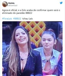 Internautas não perdoaram fama de Eslovênia do BBB22 (Foto: Reprodução / Twitter) Internautas não perdoaram fama de Eslovênia do BBB22 (Foto: Reprodução / Twitter)