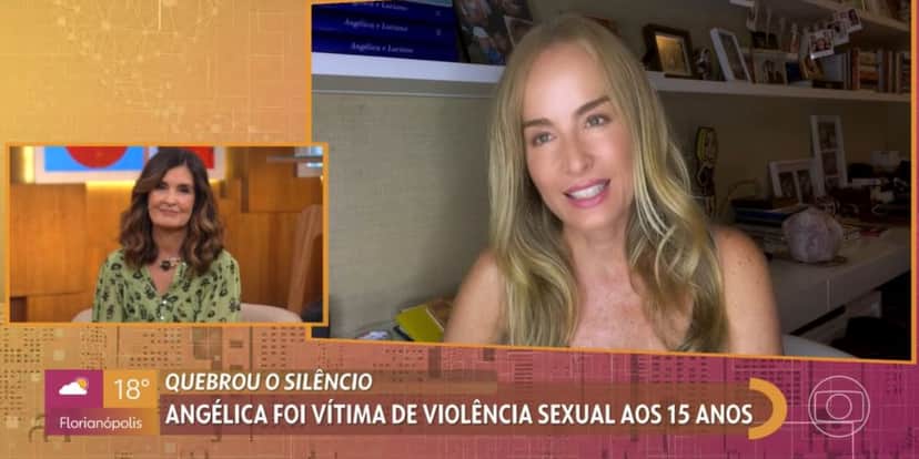 Angélica enviou um depoimento doloroso ao "Encontro", com Fátima Bernardes (Foto: Reprodução/TV Globo) Angélica enviou um depoimento doloroso ao "Encontro", com Fátima Bernardes (Foto: Reprodução/TV Globo)
