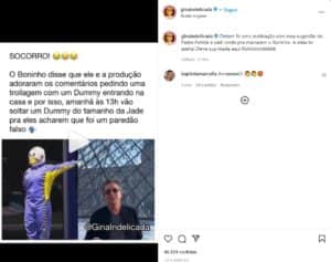 Perfil do Instagram dá sugestão e Boninho acata sobre paredão falso no BBB22 (Foto: Reprodução / Instagram) Perfil do Instagram dá sugestão e Boninho acata sobre paredão falso no BBB22 (Foto: Reprodução / Instagram)