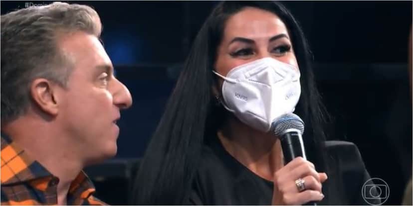 Graciele Lacerda elogiou Zezé no "Domingão Com Huck" (Foto: Reprodução/TV Globo) Graciele Lacerda elogiou Zezé no "Domingão Com Huck" (Foto: Reprodução/TV Globo)
