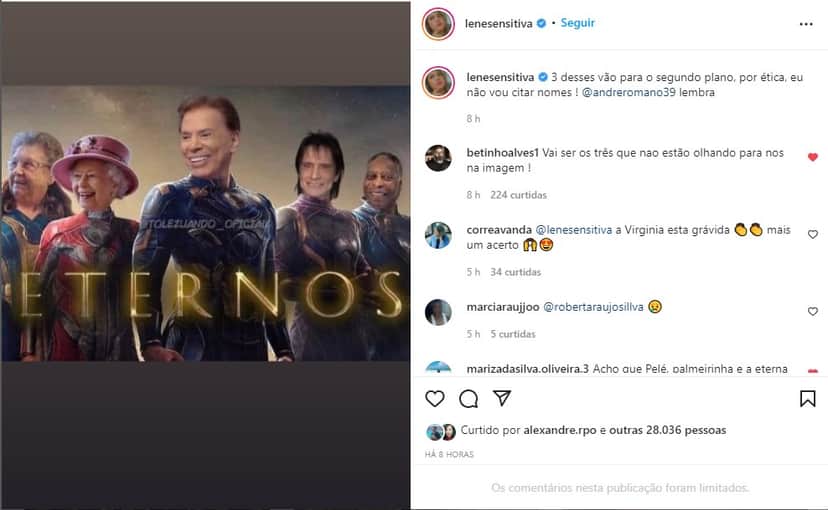 Compartilhamento de Lene Sentiva no Instagram - Foto: Reprodução Compartilhamento de Lene Sentiva no Instagram - Foto: Reprodução