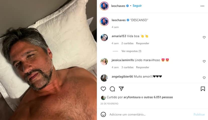Léo Chaves posta foto sem camisa (Foto: Reprodução) Léo Chaves posta foto sem camisa (Foto: Reprodução)