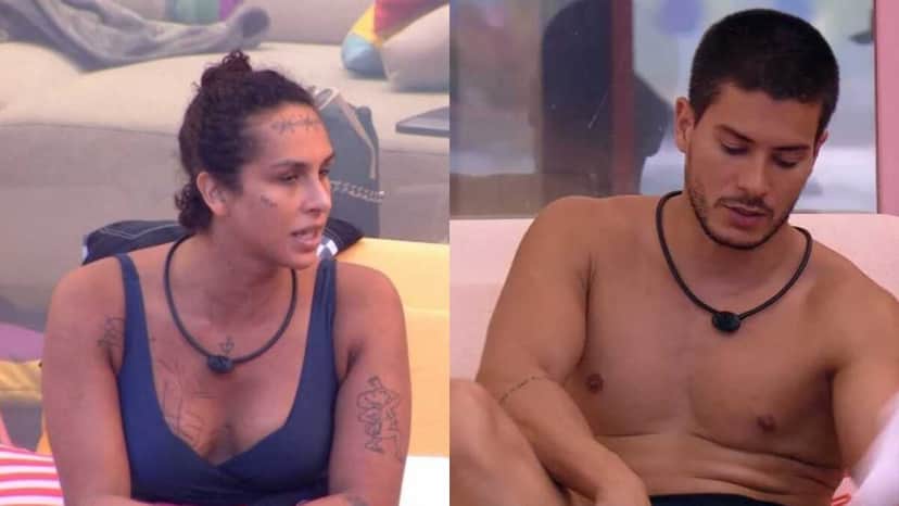 BBB22: Arthur Aguiar e Linn da Quebrada brigam (Foto: Reprodução/Montagem) BBB22: Arthur Aguiar e Linn da Quebrada brigam (Foto: Reprodução/Montagem)
