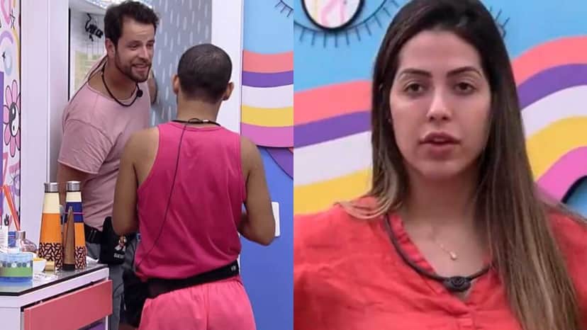 BBB22: Gustavo pede que Vyni não fale em Rodrigo (Foto: Reprodução/Montagem) BBB22: Gustavo pede que Vyni não fale em Rodrigo (Foto: Reprodução/Montagem)