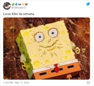 Internautas comentaram sobre a liderança de Lucas no BBB22 (Foto: Reprodução / Twitter) Internautas comentaram sobre a liderança de Lucas no BBB22 (Foto: Reprodução / Twitter)