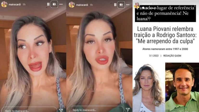 Maíra Cardi rebate falas de Luana Piovani (Foto: Reprodução/Montagem) Maíra Cardi rebate falas de Luana Piovani (Foto: Reprodução/Montagem)