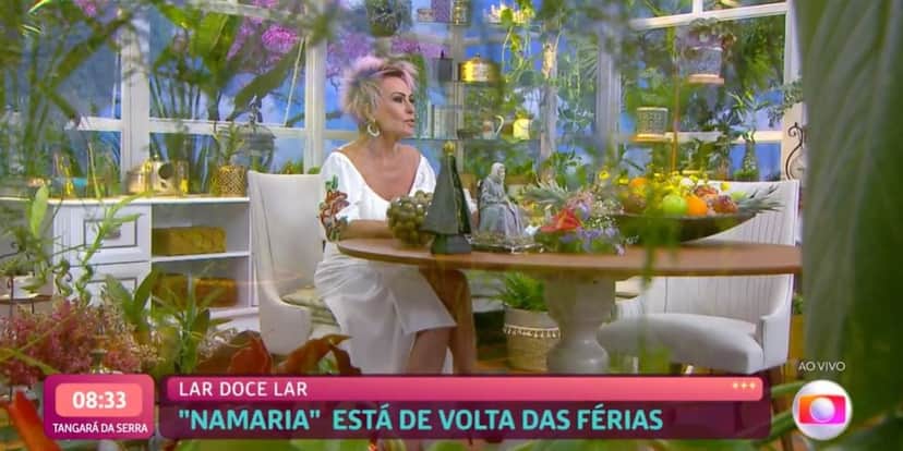 Ana Maria Braga voltou das férias do "Mais Você" (Foto: Reprodução/TV Globo) Ana Maria Braga voltou das férias do "Mais Você" (Foto: Reprodução/TV Globo)