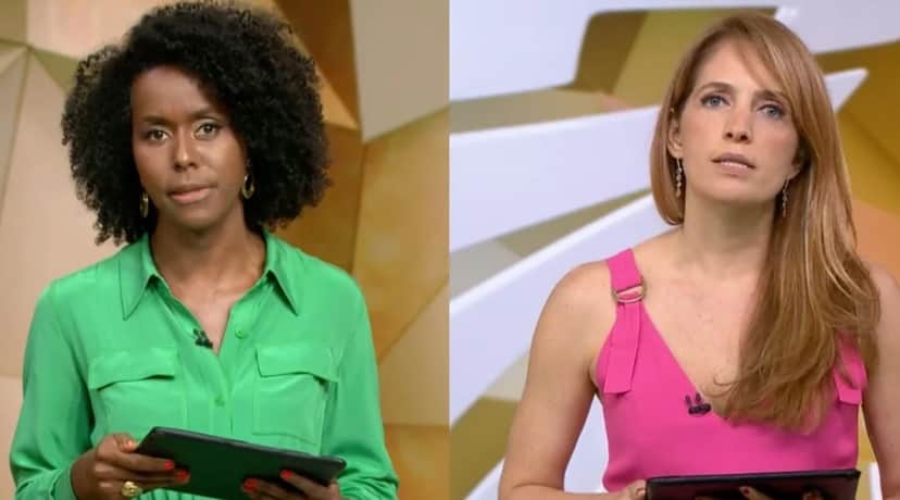 Maju Coutinho e Poliana Abritta no Fantástico (Foto: Reprodução) Maju Coutinho e Poliana Abritta no Fantástico (Foto: Reprodução)