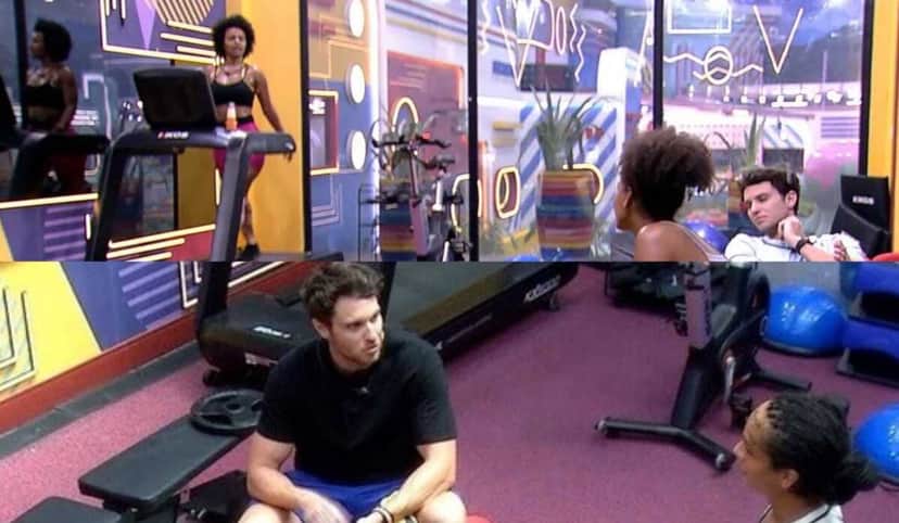 BBB22: Linn da Quebrada e Natália confrontam Lucas (Foto: Reprodução/Montagem) BBB22: Linn da Quebrada e Natália confrontam Lucas (Foto: Reprodução/Montagem)