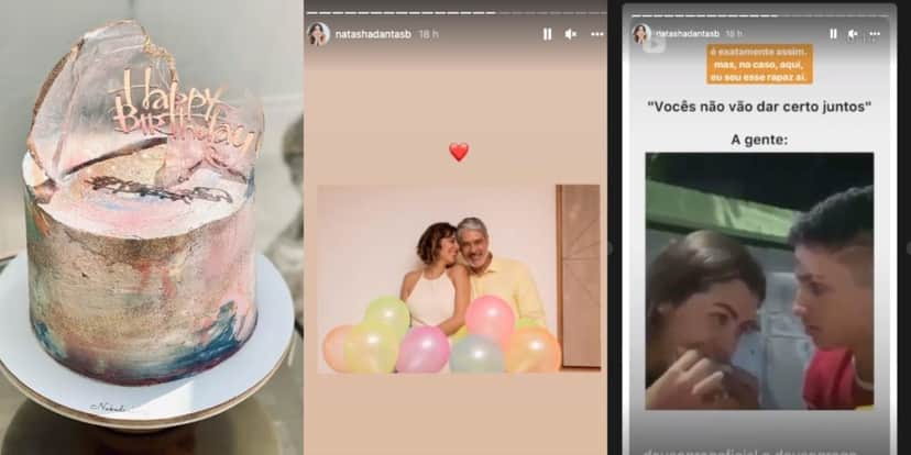 Natasha Dantas mostrou bolo de aniversário, comemoração ao lado de William Bonner e meme sobre relacionamento (Foto: Reprodução/Instagram) Natasha Dantas mostrou bolo de aniversário, comemoração ao lado de William Bonner e meme sobre relacionamento (Foto: Reprodução/Instagram)