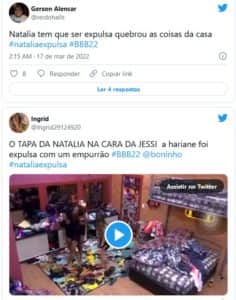 Web pede expulsão da sister no reality (Foto: Reprodução / Twitter) Web pede expulsão da sister no reality (Foto: Reprodução / Twitter)