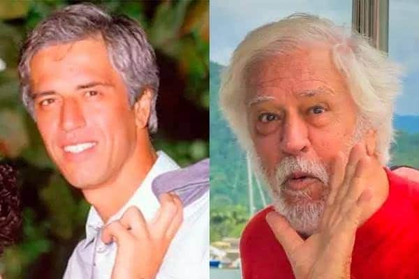 Nuno Leal Maia nos anos 1980 na Globo, e atualmente aos 74 anos (Montagem/ Reprodução Internet) Nuno Leal Maia nos anos 1980 na Globo, e atualmente aos 74 anos (Montagem/ Reprodução Internet)