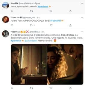 Juliana Paes roubou a cena do segundo capítulo de 'Pantanal' (Foto: Reprodução / Twitter) Juliana Paes roubou a cena do segundo capítulo de 'Pantanal' (Foto: Reprodução / Twitter)