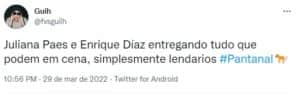Nova novela da Globo está sendo sucesso de público e crítica (Foto: Reprodução / Twitter) Nova novela da Globo está sendo sucesso de público e crítica (Foto: Reprodução / Twitter)