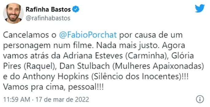Rafinha Bastos debocha da situação de Fábio Porchat e defende com ironia o amigo Rafinha Bastos debocha da situação de Fábio Porchat e defende com ironia o amigo