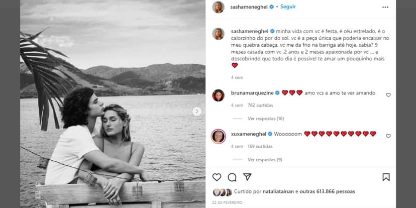 "Até hoje", Sasha Meneghel expõe desfecho de casamento com João após 9 meses e o que descobriu: "Todo dia" "Até hoje", Sasha Meneghel expõe desfecho de casamento com João após 9 meses e o que descobriu: "Todo dia"