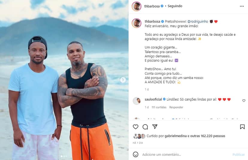 Thiaguinho se declarou para Rodriguinho (Foto: Reprodução) Thiaguinho se declarou para Rodriguinho (Foto: Reprodução)