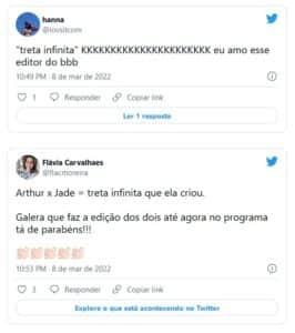 Web reagiu a alusão do filme Guerra Infinita comparando a rivalidade de Jade e Arthur (Foto: Reprodução / Twitter) Web reagiu a alusão do filme Guerra Infinita comparando a rivalidade de Jade e Arthur (Foto: Reprodução / Twitter)