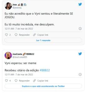 Internautas não gostaram da 'Trapalhada' de Vyni (Foto: Reprodução / Twitter) Internautas não gostaram da 'Trapalhada' de Vyni (Foto: Reprodução / Twitter)