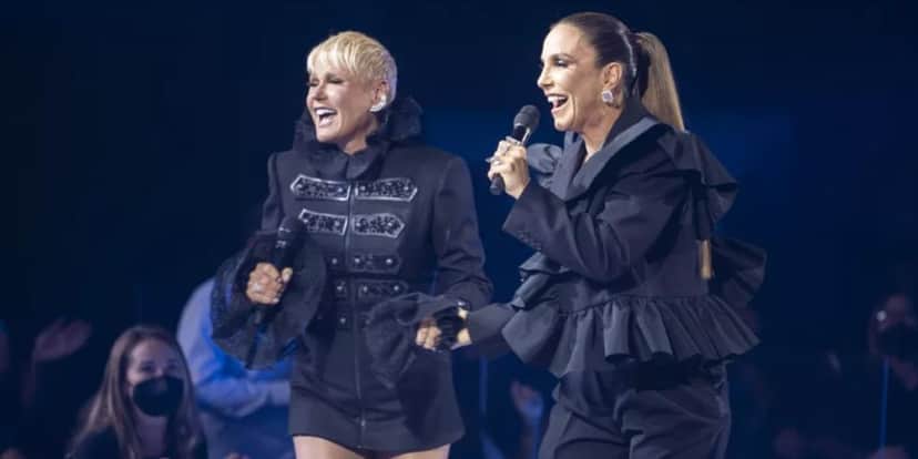 Xuxa Meneghel e Ivete Sangalo durante o The Masked Singer Brasil (Foto: Reprodução) Xuxa Meneghel e Ivete Sangalo durante o The Masked Singer Brasil (Foto: Reprodução)