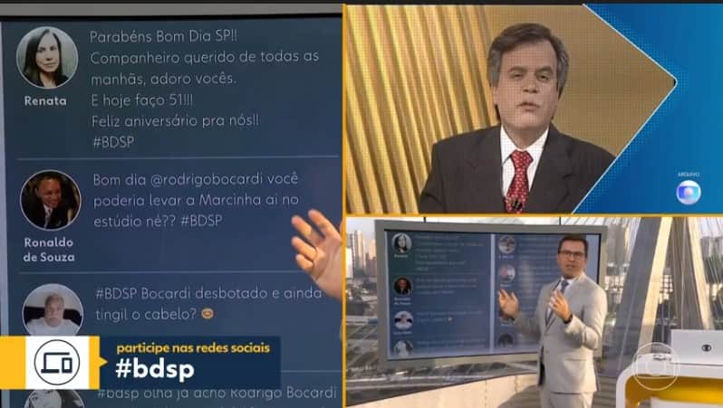 Bocardi mostrou antigos apresentadores do BDSP Bocardi mostrou antigos apresentadores do BDSP