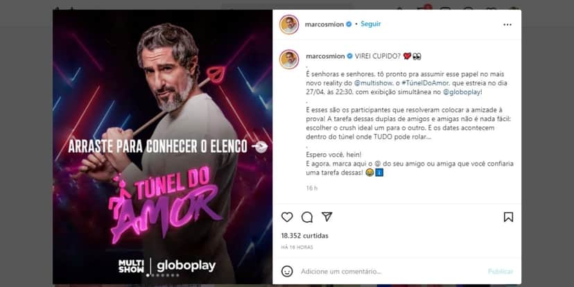 "Não é nada fácil", Marcos Mion assume novo programa, faz anúncio e confirma estreia: "Tô pronto" "Não é nada fácil", Marcos Mion assume novo programa, faz anúncio e confirma estreia: "Tô pronto"
