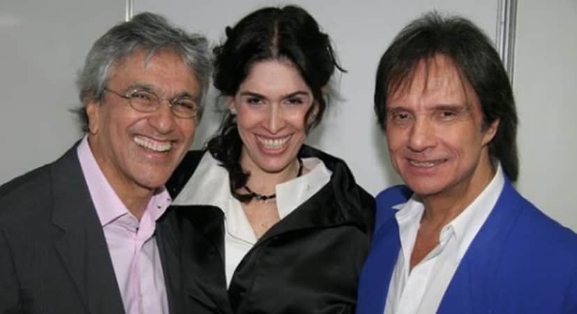 Roberto Carlos com Caetano Veloso e sua ex-esposa, Paula Lavigne Roberto Carlos com Caetano Veloso e sua ex-esposa, Paula Lavigne