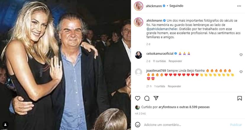 Ana Hickmann sofreu com a morte de seu amigo (Foto: Reprodução) Ana Hickmann sofreu com a morte de seu amigo (Foto: Reprodução)