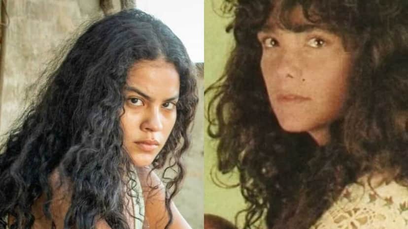 Pantanal: Bella Campos e Andréa Richa dão vida a mesma personagem, Muda (Foto: Reprodução/Montagem) Pantanal: Bella Campos e Andréa Richa dão vida a mesma personagem, Muda (Foto: Reprodução/Montagem)