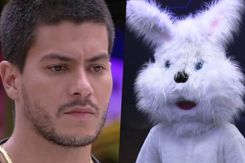 Arthur volta para casa do BBB22 fantasiado de coelhinho da páscoa e Globo explode em audiência - Reprodução Arthur volta para casa do BBB22 fantasiado de coelhinho da páscoa e Globo explode em audiência - Reprodução