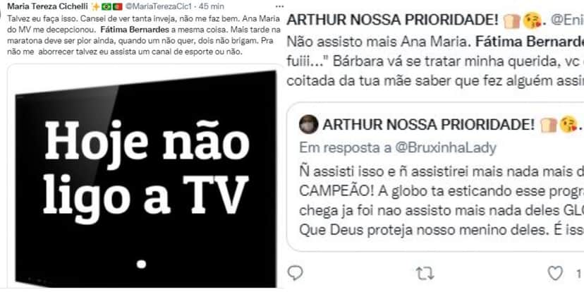 Fátima Bernardes é alvo de boicote nas redes sociais (Foto: Reprodução/TV Globo) Fátima Bernardes é alvo de boicote nas redes sociais (Foto: Reprodução/TV Globo)