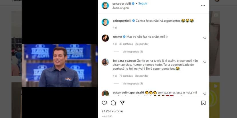Celso Portiolli assume o que faz em casa e o que ouviu da esposa: "Minha mulher não queria mais" Celso Portiolli assume o que faz em casa e o que ouviu da esposa: "Minha mulher não queria mais"