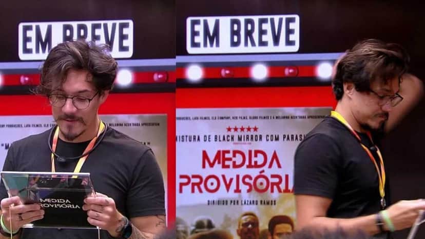 BBB22: Brothers assistem ao filme Medida Provisória (Foto: Reprodução/Montagem) BBB22: Brothers assistem ao filme Medida Provisória (Foto: Reprodução/Montagem)