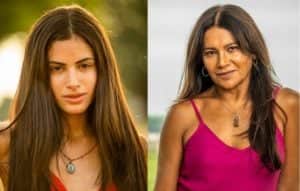 Letícia Salles e Dira Paes dividem o personagem Filó em 'Pantanal' (Foto: Reprodução / Globo) Letícia Salles e Dira Paes dividem o personagem Filó em 'Pantanal' (Foto: Reprodução / Globo)