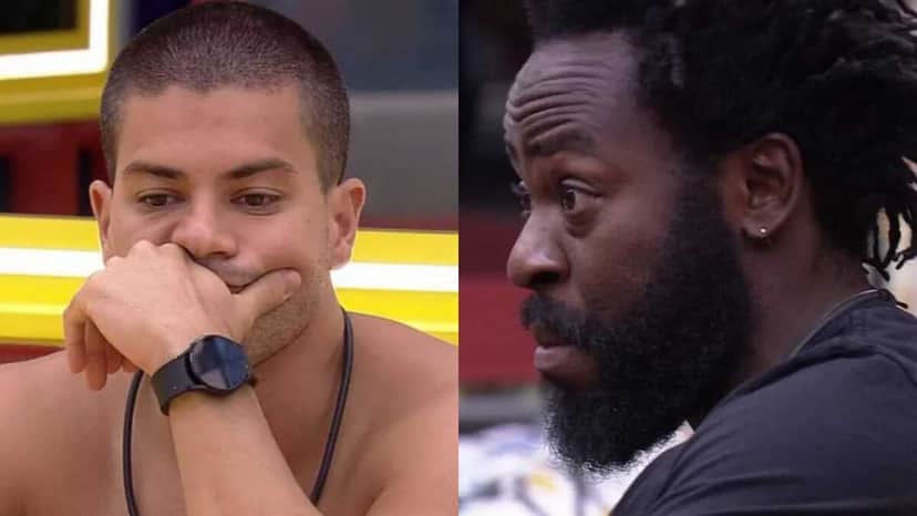 BBB22: Arthur Aguiar desabafa com Douglas Silva (Foto: Reprodução/Montagem) BBB22: Arthur Aguiar desabafa com Douglas Silva (Foto: Reprodução/Montagem)