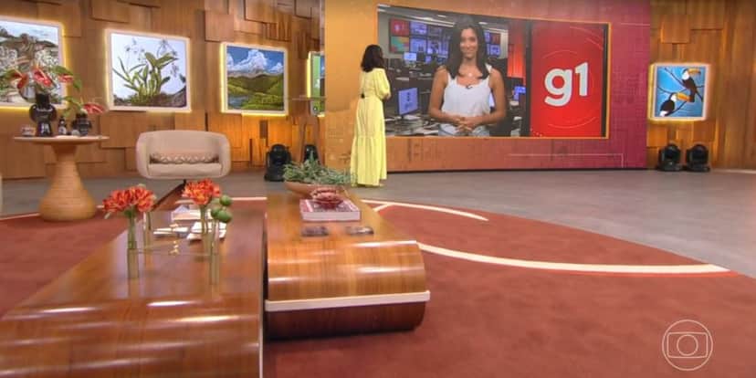 Fátima Bernardes e Luiza Tenente no "G1 em 1 Minuto" (Foto: Reprodução/TV Globo)
