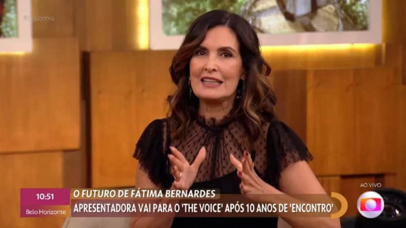 Fátima Bernardes anuncia que sairá do Encontro para ir para o The Voice Brasil (Foto: Reprodução) Fátima Bernardes anuncia que sairá do Encontro para ir para o The Voice Brasil (Foto: Reprodução)