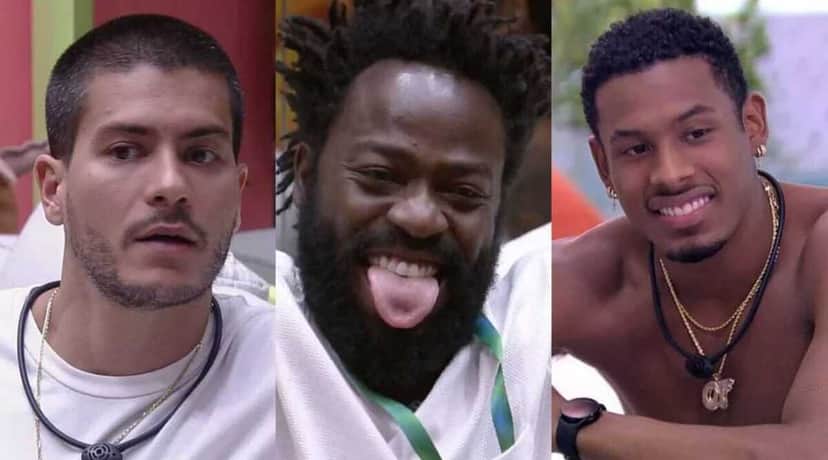 BBB22: Arthur Aguiar, Douglas Silva e Paulo André são os finalistas (Foto: Reprodução/Montagem) BBB22: Arthur Aguiar, Douglas Silva e Paulo André são os finalistas (Foto: Reprodução/Montagem)