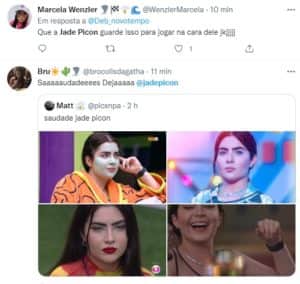 Mesmo eliminada há um mês, web não esquece de Jade Picon no BBB22 (Foto: Reprodução / Twitter) Mesmo eliminada há um mês, web não esquece de Jade Picon no BBB22 (Foto: Reprodução / Twitter)