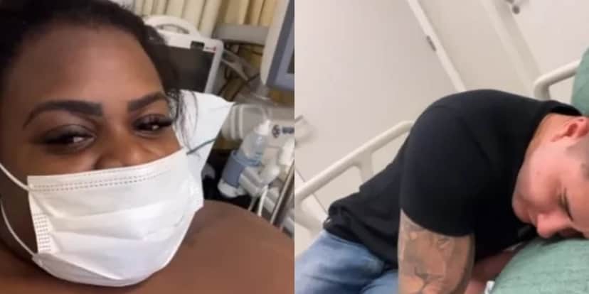 Jojo Toynho com o seu marido ao lado em hospital (Imagem: Reprodução) Jojo Toynho com o seu marido ao lado em hospital (Imagem: Reprodução)