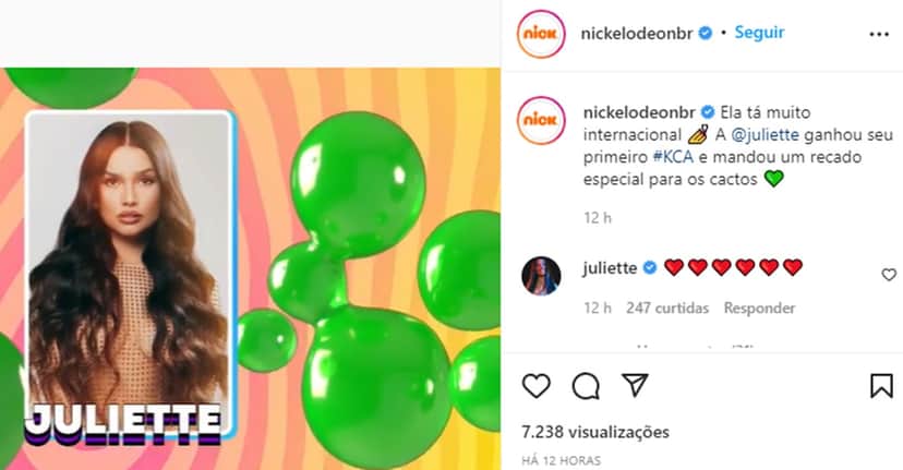 Vitória de Juliette Freire em prêmio internacional é divulgado Vitória de Juliette Freire em prêmio internacional é divulgado