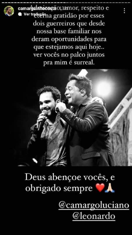 Luciano Camargo e Leonardo - Foto: Reprodução Luciano Camargo e Leonardo - Foto: Reprodução