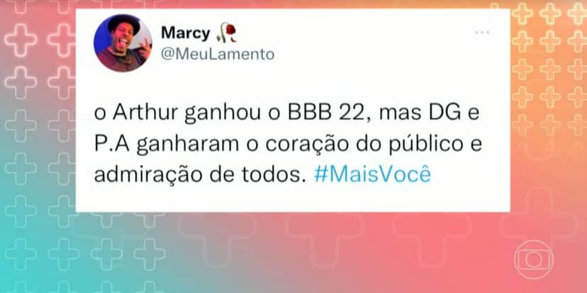 Tweet polemizou no "Mais Você" (Foto: Reprodução/TV Globo) Tweet polemizou no "Mais Você" (Foto: Reprodução/TV Globo)